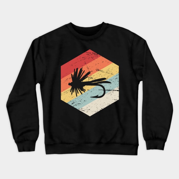 Retro Vintage Fly Flishing Lure Crewneck Sweatshirt by MeatMan